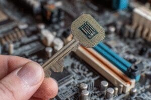 A CPU as a key fitting into a motherboard lock a guide for how to pick a motherboard