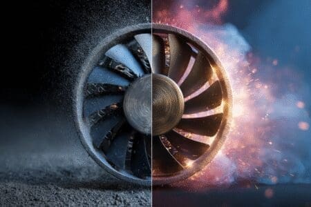 A CPU fan shown half dusty and slow half clean and fast answering does cleaning a PC improve performance