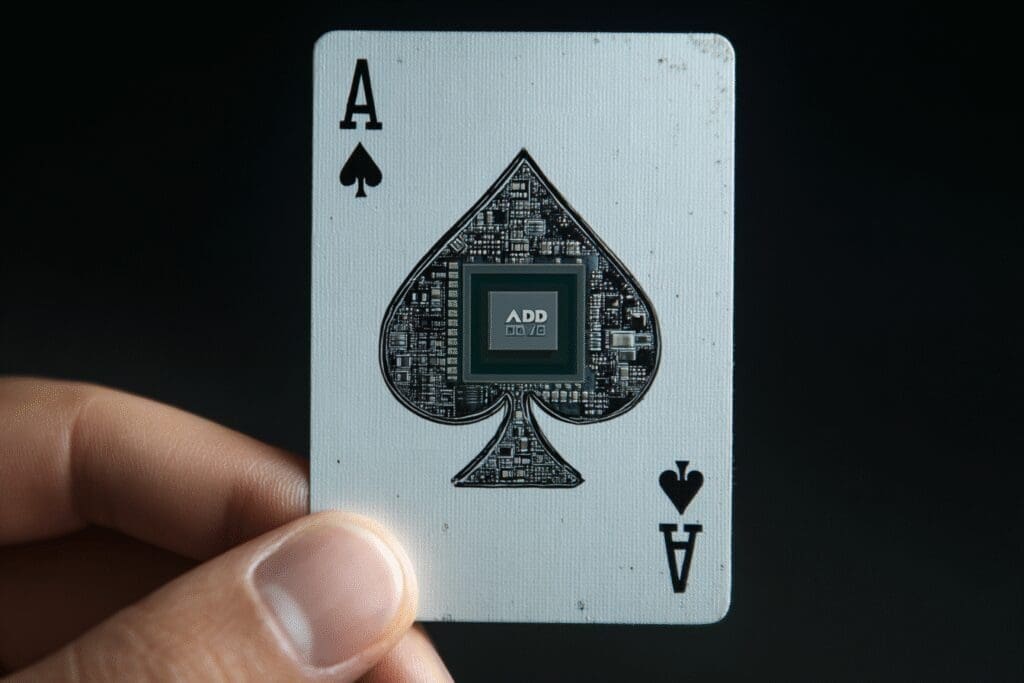 A CPU icon on an Ace playing card a metaphor for the FAQ is Ryzen 5 5600X good for gaming A CPU icon on an Ace playing card a metaphor for the FAQ is Ryzen 5 5600X good for gaming