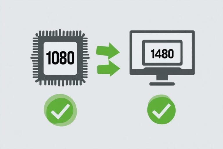 A CPU pointing to 1080p and 1440p monitors showing is i5-12400F good for gaming