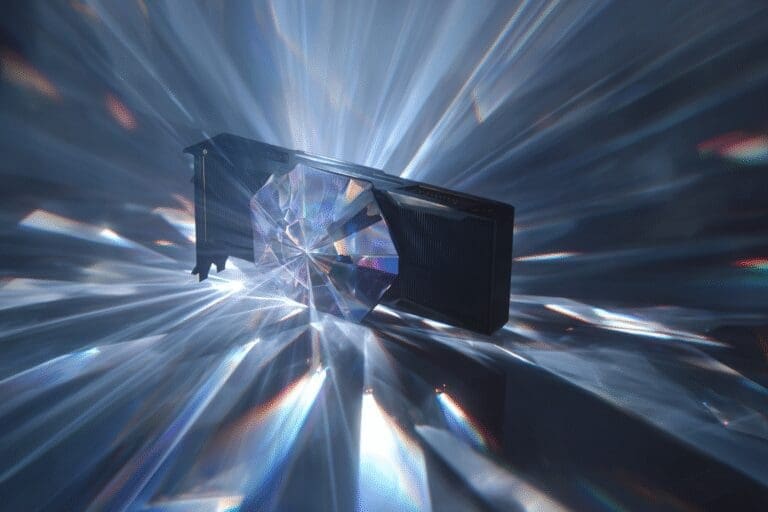 A GPU creating realistic light rays illustrating if RTX 4060 is good for gaming