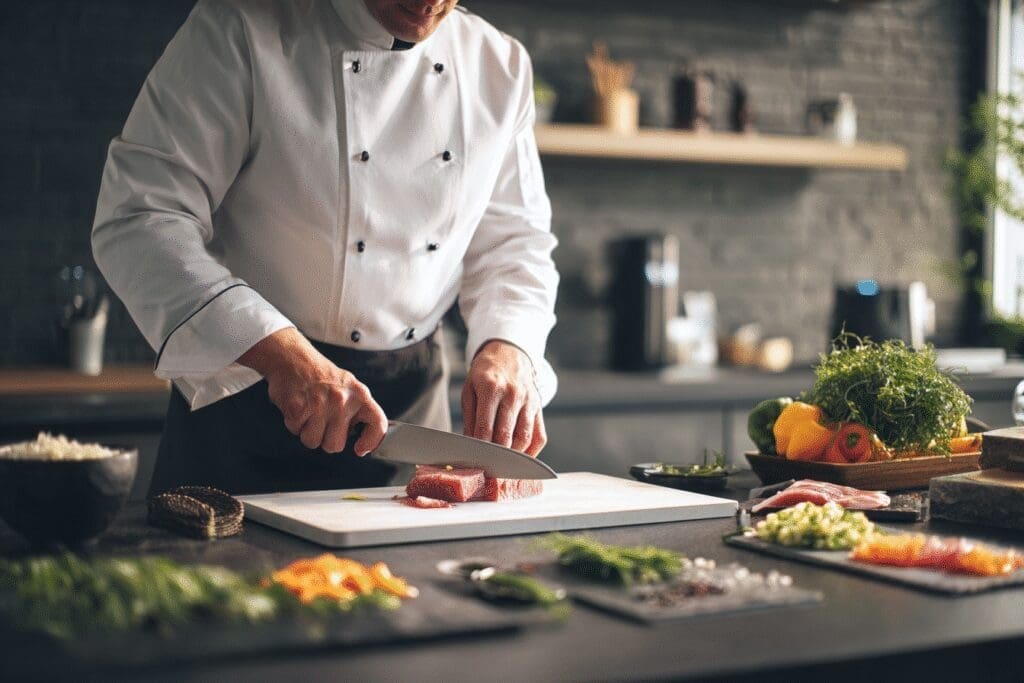 A chef preparing their station a metaphor for the FAQ on how to optimize a PC for gaming A chef preparing their station a metaphor for the FAQ on how to optimize a PC for gaming