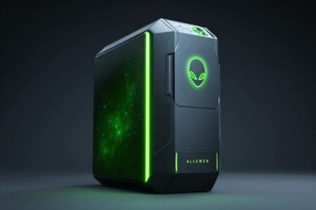 A futuristic PC with a glowing alien logo a review for is Dell Alienware good for gaming