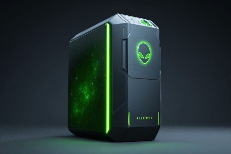 A futuristic PC with a glowing alien logo a review for is Dell Alienware good for gaming