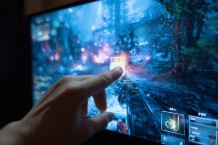 A hand adjusting a slider that increases an FPS counter a guide on how to improve FPS on PC