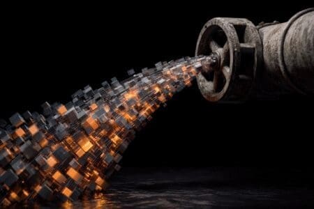 A hand turning a valve to increase data flow a guide on how to improve download speed on PC