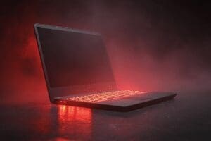 A laptop projecting an esports game answering is AMD Radeon graphics good for gaming