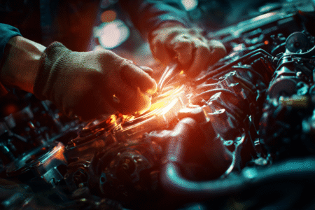 A mechanic tuning a CPU-like engine a metaphor for how to increase CPU performance for gaming