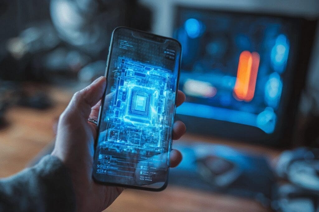 A phone app scanning a PC to identify the GPU a visual guide for the FAQ on how to see what graphics card you have A phone app scanning a PC to identify the GPU a visual guide for the FAQ on how to see what graphics card you have
