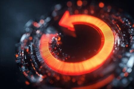 A pixelated icon becoming sharp after a refresh illustrating how to refresh a graphics card