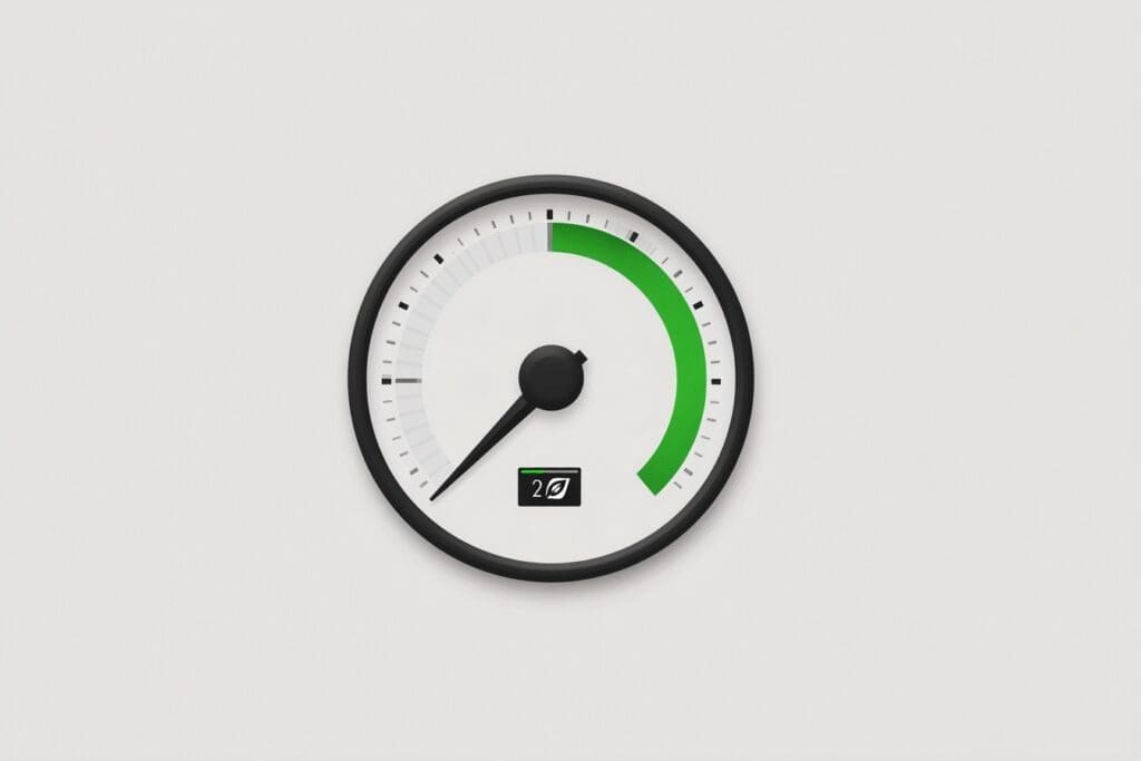 A speedometer pointing to Excellent illustrating the answer to the FAQ is RTX 3060 good for gaming