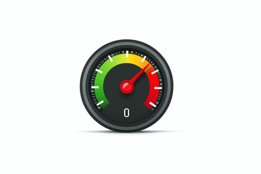A speedometer pointing to an excellent performance level answering the FAQ is Ryzen 5 good for gaming A speedometer pointing to an excellent performance level answering the FAQ is Ryzen 5 good for gaming