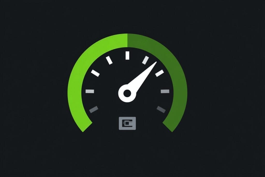A speedometer pointing to very high performance answering the FAQ is RTX 4060 good for gaming A speedometer pointing to very high performance answering the FAQ is RTX 4060 good for gaming