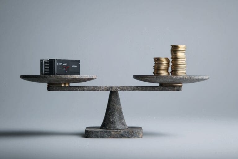 PC components balancing with a stack of coins a guide for what is a good gaming PC